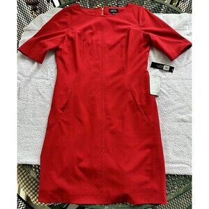 T Tahari Red Midi Dress